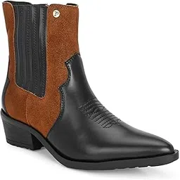 Women Faux Leather Casual Chelsea Cowboy Boots EPW9102_P