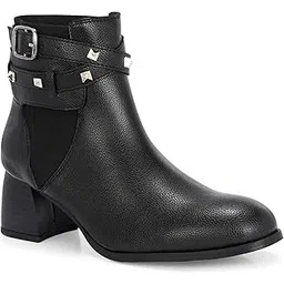 Women Faux Leather Casual Slip On Boots EPW8706_P