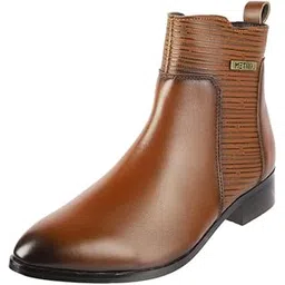 Women Faux Leather Ribbed Slip-On Casual Boots