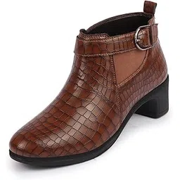 Women Flared Heel Boots