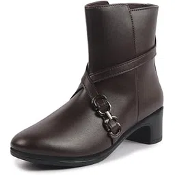 Women Flared Heel Boots