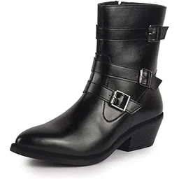 Women Flared Heel Boots