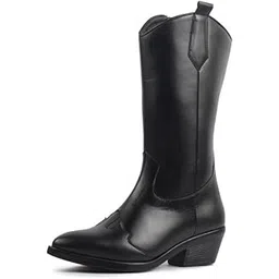 Women Flared Heel Boots