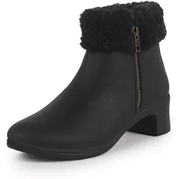 Women Flared Heel Boots