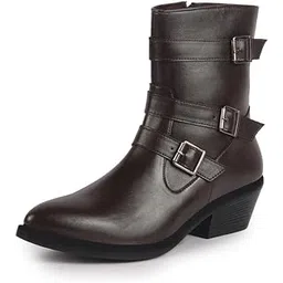 Women Flared Heel Boots
