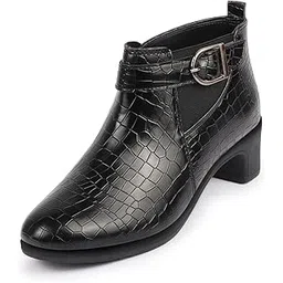 Women Flared Heel Boots