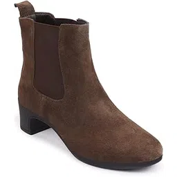 Women Flared Heel Boots
