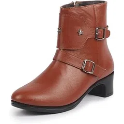 Women Flared Heel Boots