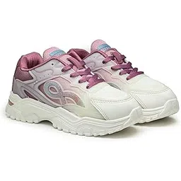 Women FLORA-07 Running and Casual wear Running Shoes with Laces, Lightweight and Comfortable Shoes Gym and Sports Shoes for Women & Girls with Stylish Design