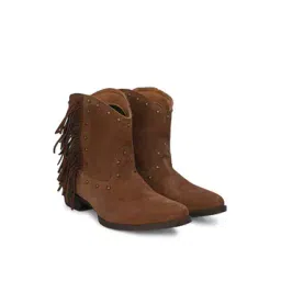 Women Genuine Leather Ankle-Length Boots