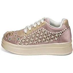 Women Hand-Embroidered Bridal Party Sneakers | Premium Shoes | RR1230