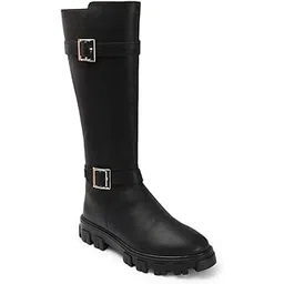 Women Knee high Comfortable fashion Boots with Buckels for Daily use, Office use, Casual use