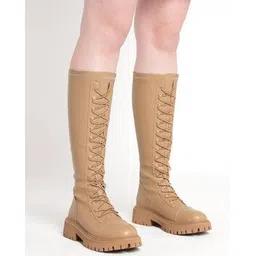 Women Knee-Length Boots with PU upper