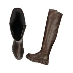 Women Knee-Length Boots with Synthetic Upper