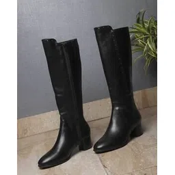 Women Knee-Length Slip-On Boots