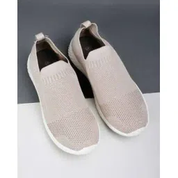 Women Knitted Slip-On Sports Shoes with Round Toes