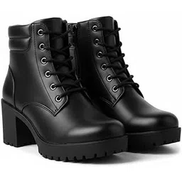 Women Lace-Up & Zipper Ankle Boots ? Casual Winter Wear