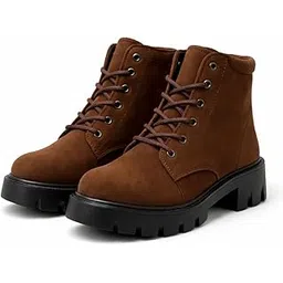 Women Lace-Up Ankle Boots ? Casual Winter & Street Wear