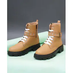 Women Lace-Up Ankle-Length Boots
