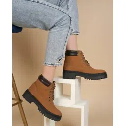 Women Lace-Up Ankle-Length Boots