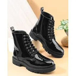 Women Lace-Up Fastening Ankle-Length Chelsea Boots