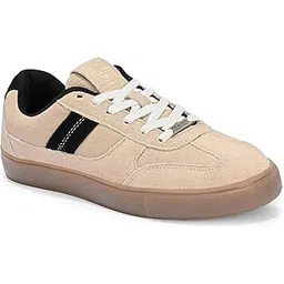 Women Memphis for HER Sneakers, Beige/Black, 7 UK