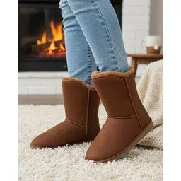 Women Mid-Calf Boots with Zip Fastening