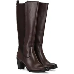 Women mid heel knee high western boots 67322