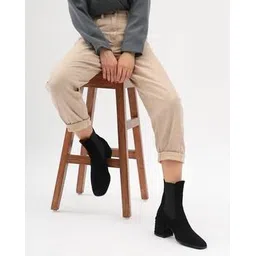Women Round-Toe Ankle-Length Boots