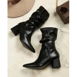 Women Round-Toe Mid-Calf Boots