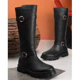 Women Round-Toe Mid-Calf Length Boots