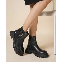Women Slip-On Ankle-Length Boots