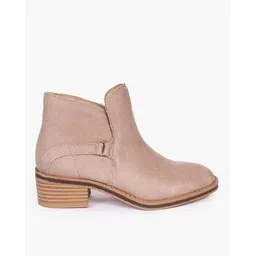 Women Slip-On Block Heeled Boots