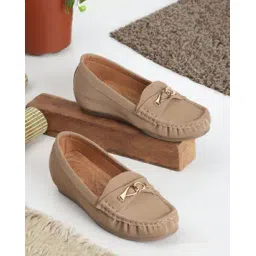 Women Slip-On Casual Shoes with Metal Accent