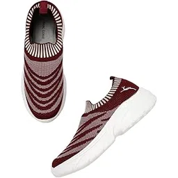 Women Smart Casual, Lightweight Woven, Active Wear Slip-On Sneakers Athleisure Shoes