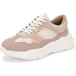 Women Sneaker | Cushioned Insole for Comfort | Stylish Lace-Up Design | Perfect for Casual Outfit for Girls (9760)