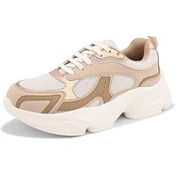 Women Sneaker | Cushioned Insole for Comfort | Stylish Lace-Up Design | Perfect for Casual Outfit for Ladies (9493)