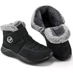 Women Snow Boots Waterproof: Fur Lined Warm Winter Boots for Women- Comfortable Non Slip Outdoor Walking Booties