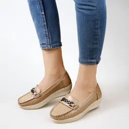 Women Soft Comfortable Slip-On Buckle Loafers for Casual Loafers For Women Loafers For Women