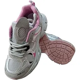 Women Sports Running Shoes – Breathable Mesh Lace-Up Sneakers with Cushioned Sole, Lightweight Non-Slip Athletic Trainers for Gym