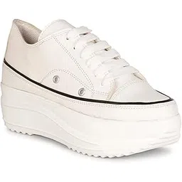 Women Stylish Casual Lace Up Sneaker Shoes