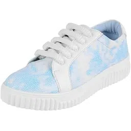Women Synthetic Tie-Dye Lace-Up Casual Sneakers (31-643)