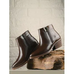 Women Textured High Top Boots With Zip Boots For Women