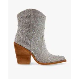 Women Thorn Rhinestone Ankle-Length Boots