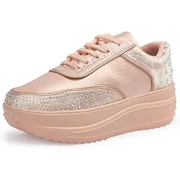 Women Wedding Party Bridal Glittery Embellished Sneakers 4041