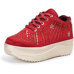 Women Wedding Party Golden Sneakers