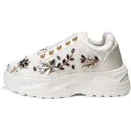 Women Wedding Party White Sneakers | RR1180