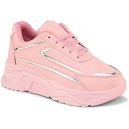 Women White & Pink Woven Design Comfort Insole Synthetic Sneakers Sneakers for Women