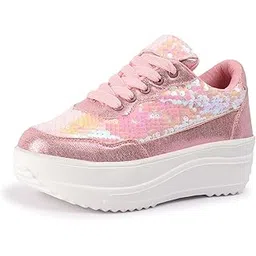 Women White Party & Casual Glitter Wedding Sneakers CNV4026