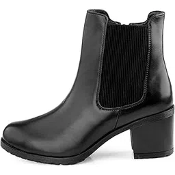 Women's 6.35 CM High Heels Casual Slipon Formal and Chelsea Boot